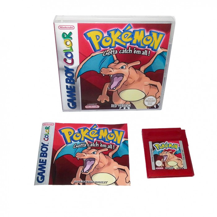 Pokemon Red, Game Boy, Enhanced, all 151 Original Pokemon Living Pokedex