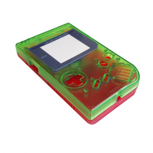 Gameboy shell - Clear Green & Red