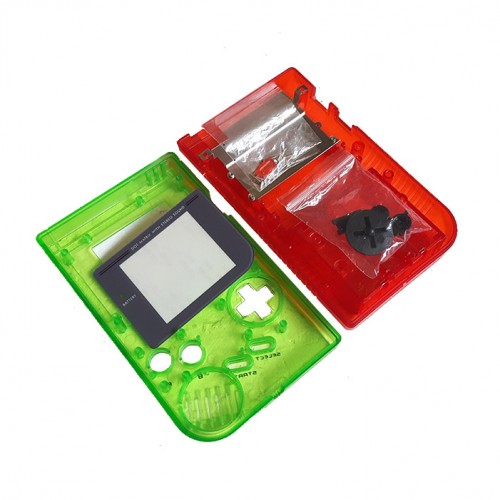 Gameboy shell - Clear Green & Red