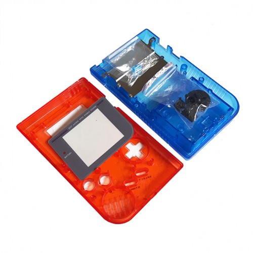 Gameboy shell - Clear Red & Blue