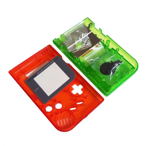 Gameboy shell - Clear Red & Green